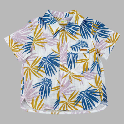 Рубашка Листья Чуди Кидс 600526Ц1-2 молочный 01